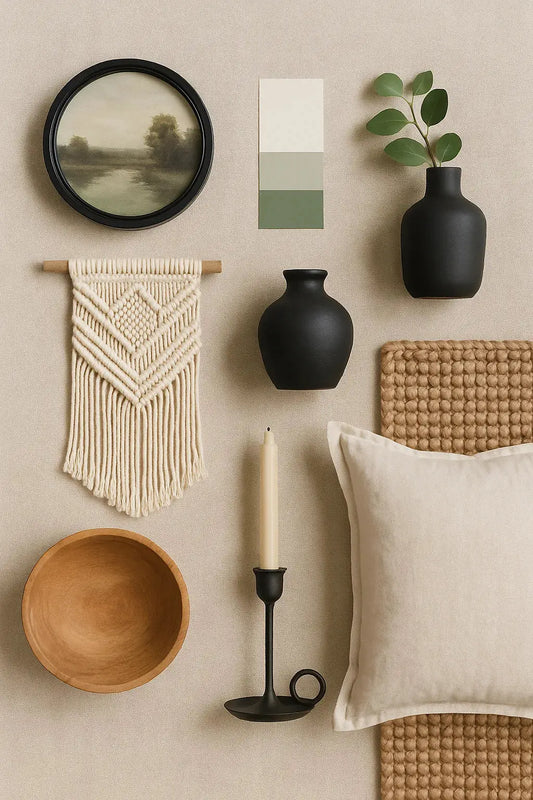 BLOG Mood Board Neutral with black accents