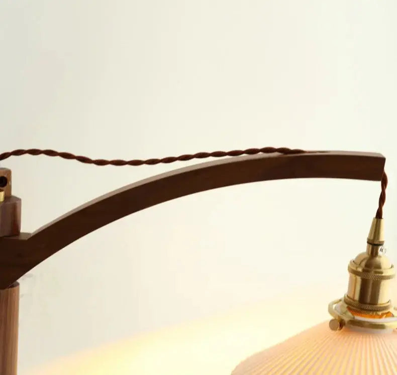 vintage wall lamp with pleated glass shade