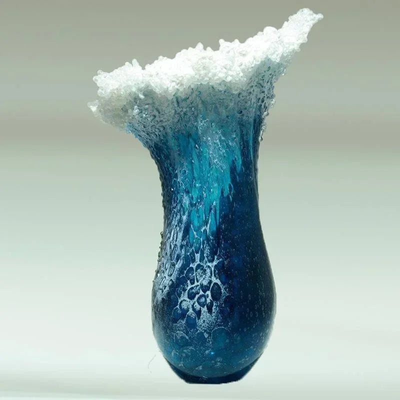 Ocean Wave Small Vase Resin Crafts Ocean Wave Vase Decoration Ocean