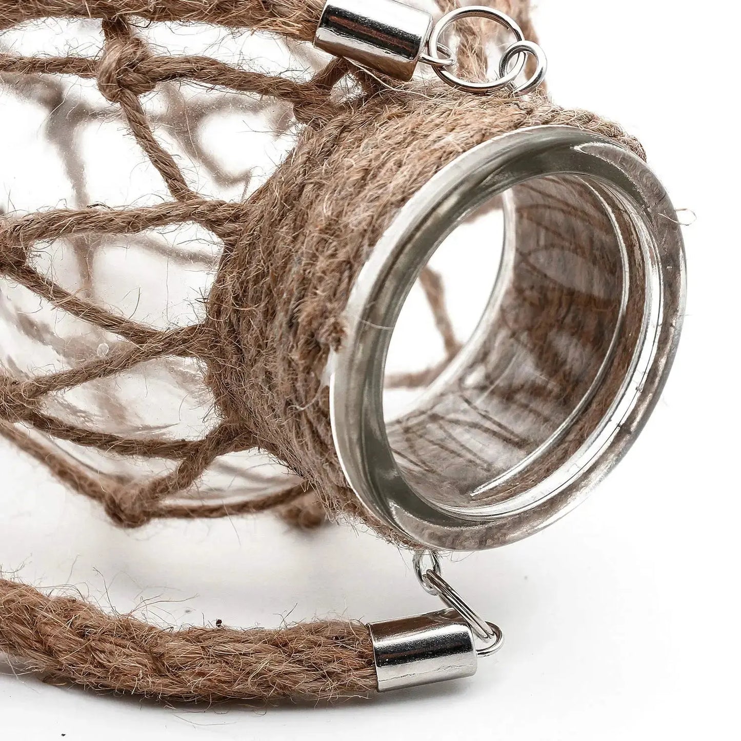 Close-up of a rope with metal clasp