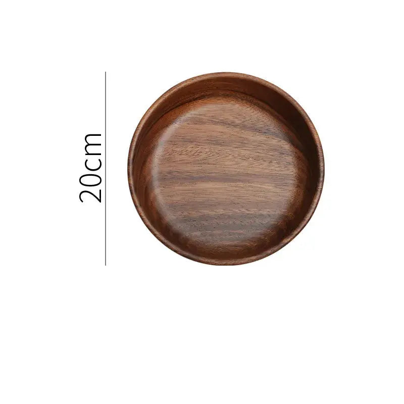 Wooden plate with dimensions and weight information