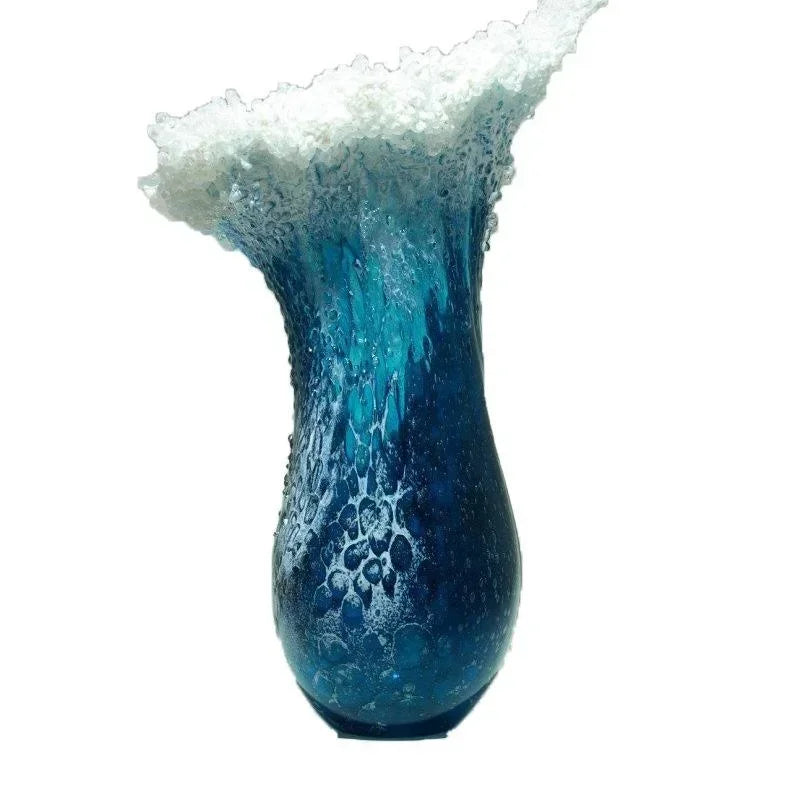 Blue gel with bubbles on a white background