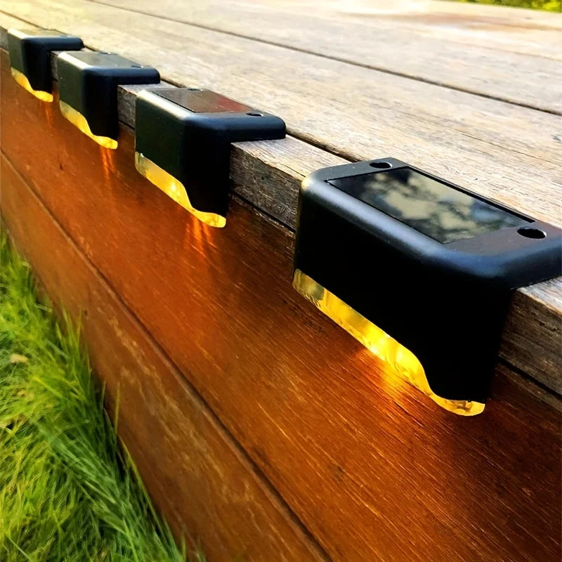 outside lights on wood