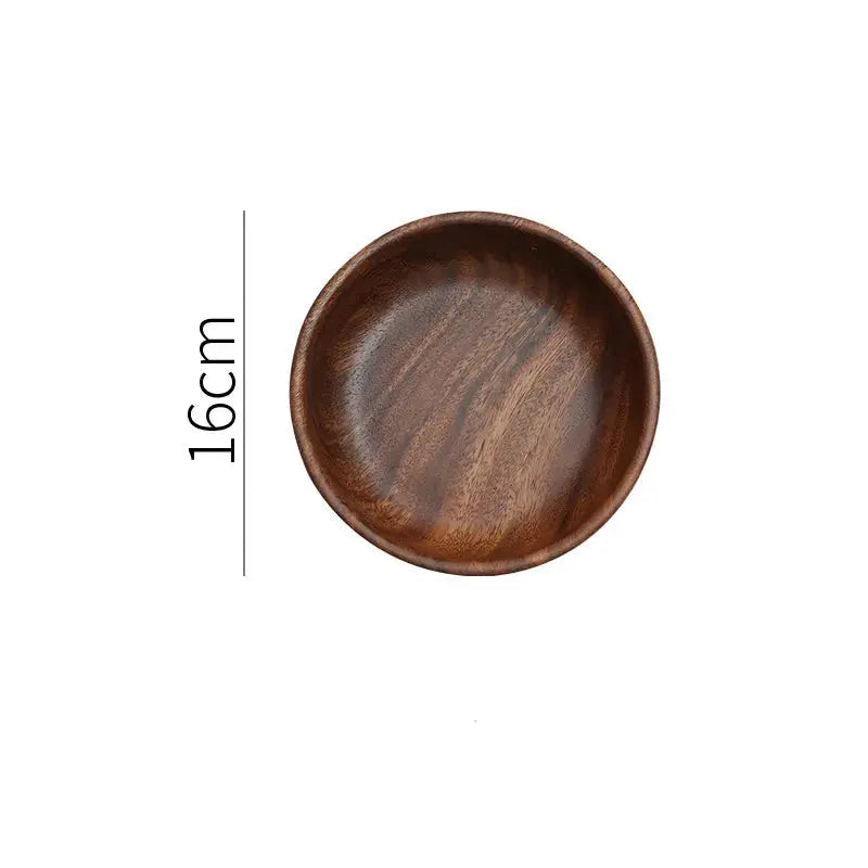 Wooden plate with dimensions on a white background