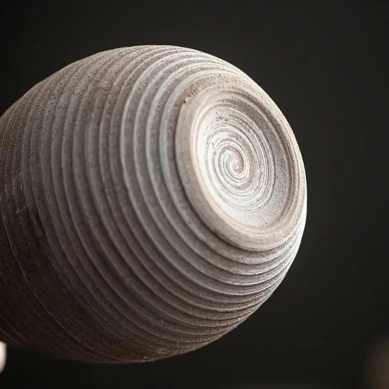 Close-up of a textured ceramic object