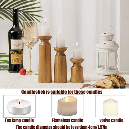 Candlestick holder with candles and wine on a table