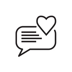email or message symbol in black